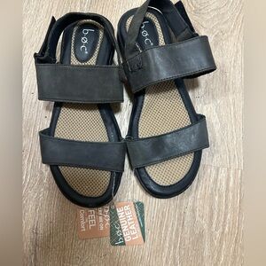 b.o.c. Dark Leather Sandals